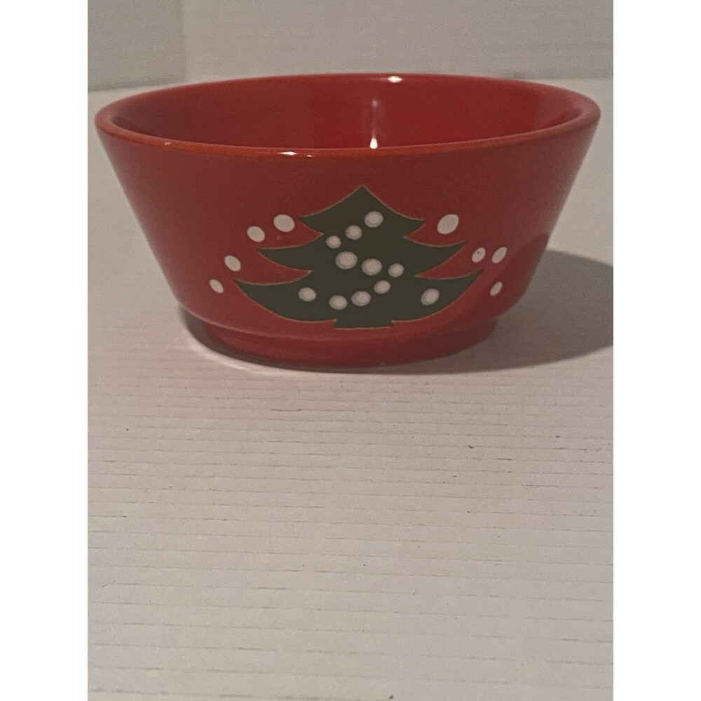 Waechtersbach W Germany Coupe Soup Bowl Christmas Tree Red 1970 Beehive Mark
